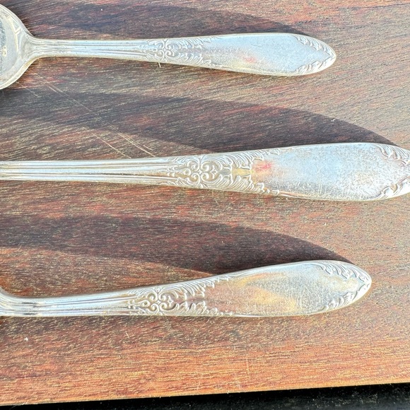 Baby Spoons Silver Plated Set of 3 National Silver Plate / Kid’s Toddler Child - Picture 3 of 6